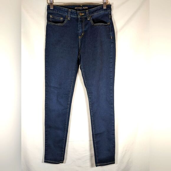 Michael Kors Denim - Michael Kors Izzy Skinny Dark Wash Denim Mid Rise Jeans Size 6